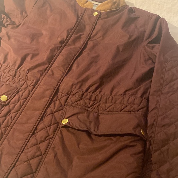 J.Crew Crewcuts Girls Barn Jacket Burgundy/Maroon fleece lining size 14 - Picture 9 of 16